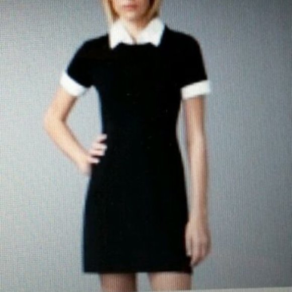 theory Black Merino Wool Shift Sweater Dress Small - Picture 8 of 8